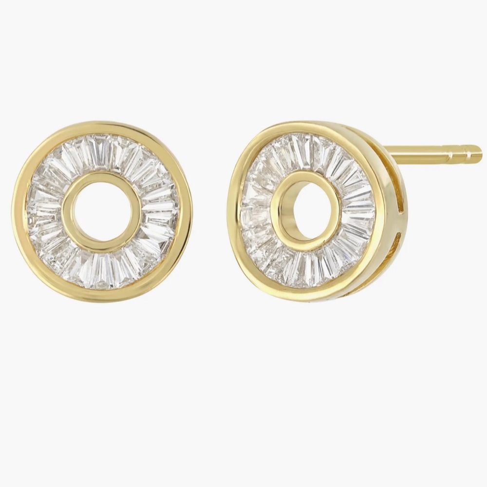 Brand new bony Levy circle of life diamond studs